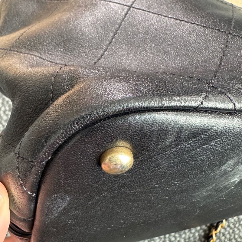 ✨Chanel 黑金羊皮後背包 有保卡🖤-10