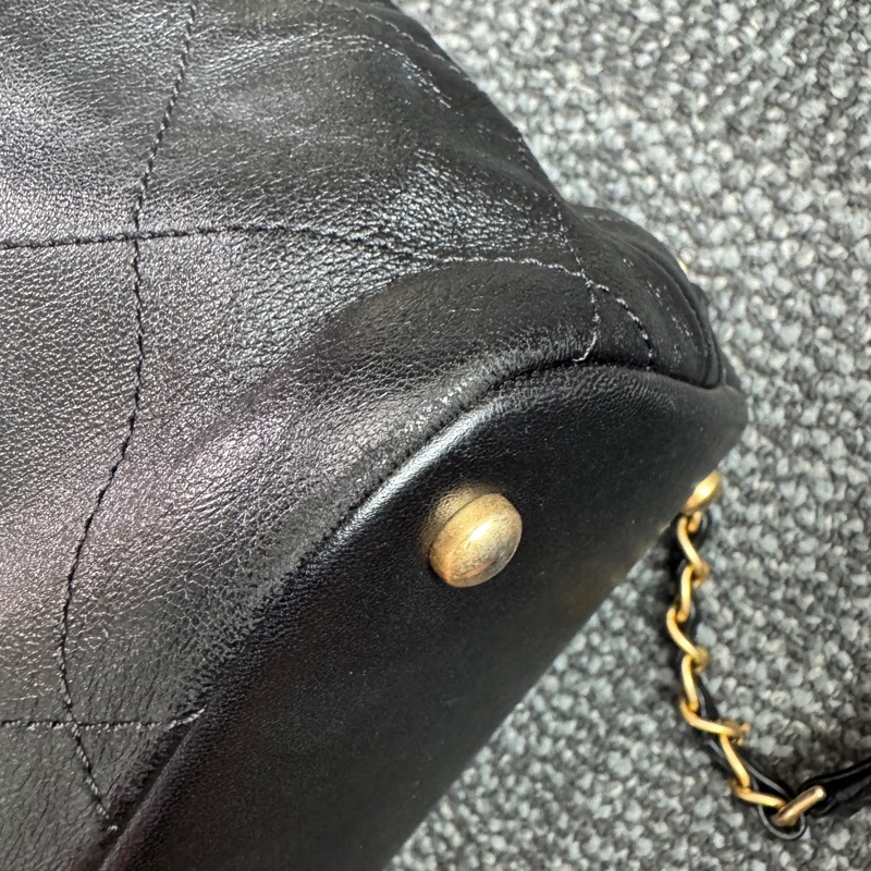 ✨Chanel 黑金羊皮後背包 有保卡🖤-11