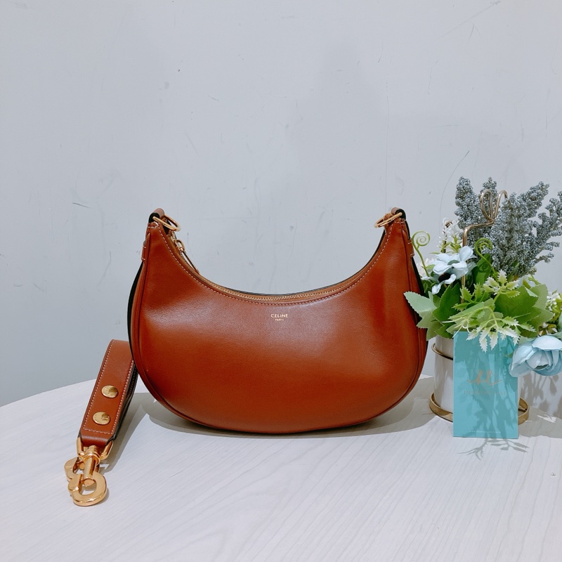 TK1890 Celine 塞琳 半月包 腋下包 棕色 光滑牛皮 Medium Ava Strap Shoulder Bag Brown Calfskin-0