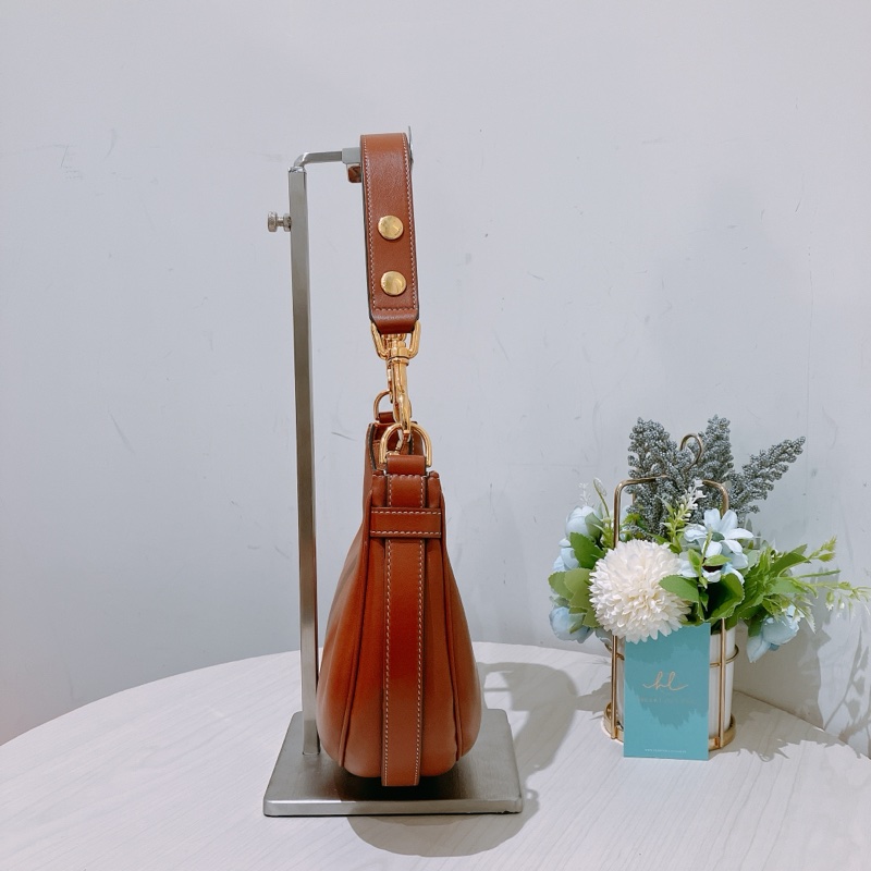 TK1890 Celine 塞琳 半月包 腋下包 棕色 光滑牛皮 Medium Ava Strap Shoulder Bag Brown Calfskin-3