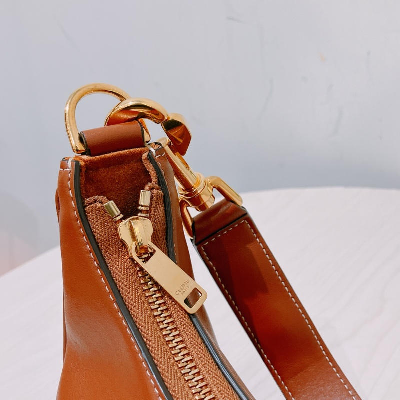 TK1890 Celine 塞琳 半月包 腋下包 棕色 光滑牛皮 Medium Ava Strap Shoulder Bag Brown Calfskin-12