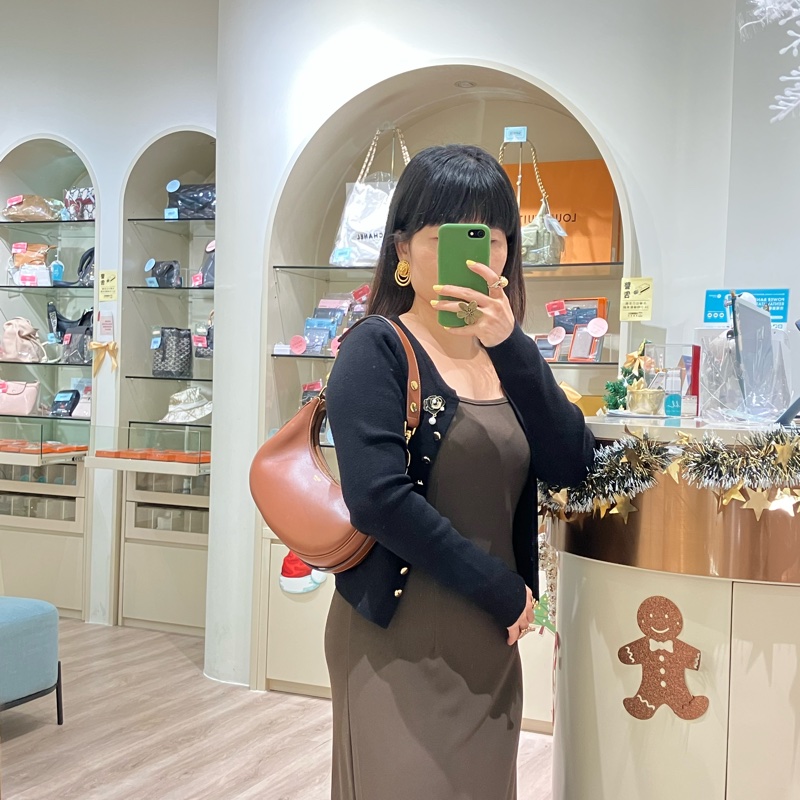 TK1890 Celine 塞琳 半月包 腋下包 棕色 光滑牛皮 Medium Ava Strap Shoulder Bag Brown Calfskin-19