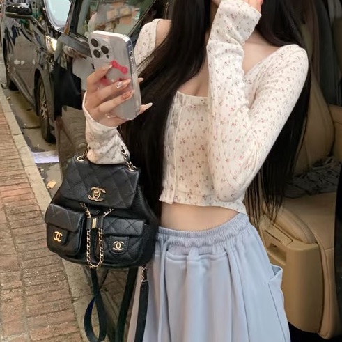 ✨Chanel duma 青蛙牛皮後背包 有購證 99新 晶片款🖤-2