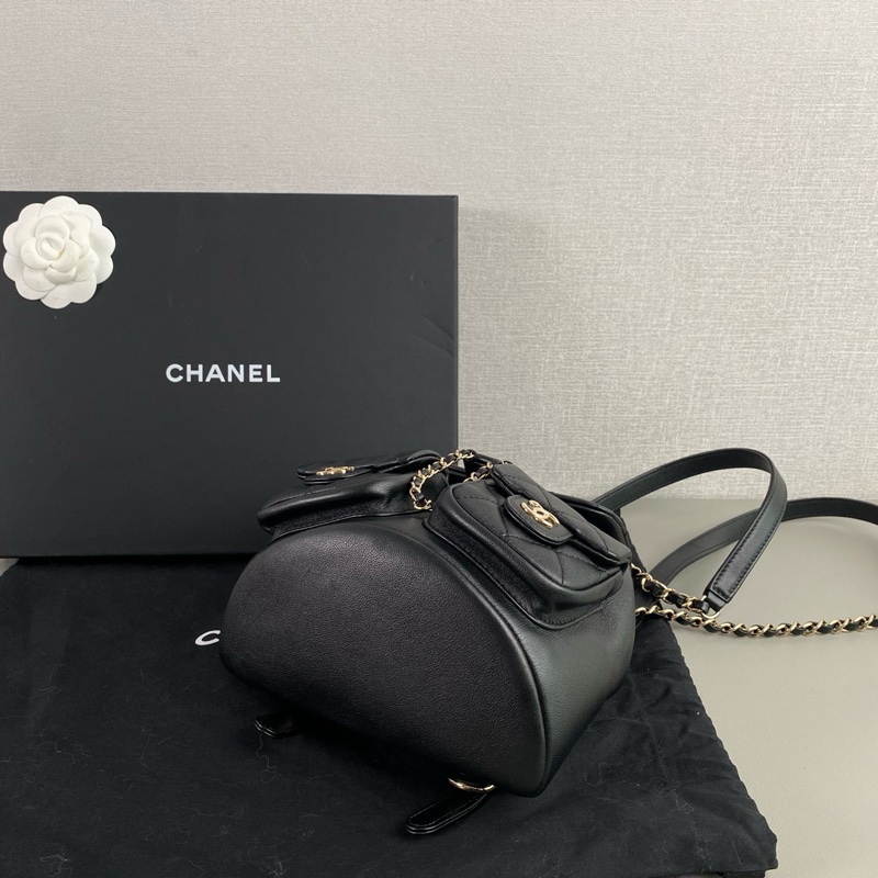 ✨Chanel duma 青蛙牛皮後背包 有購證 99新 晶片款🖤-6