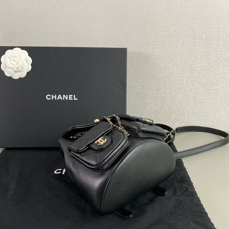 ✨Chanel duma 青蛙牛皮後背包 有購證 99新 晶片款🖤-7