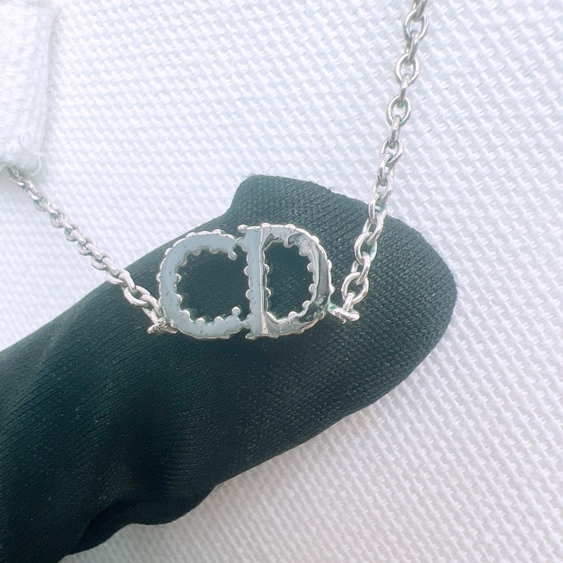 Dior clair d lune CD水鑽銀色項鍊-2
