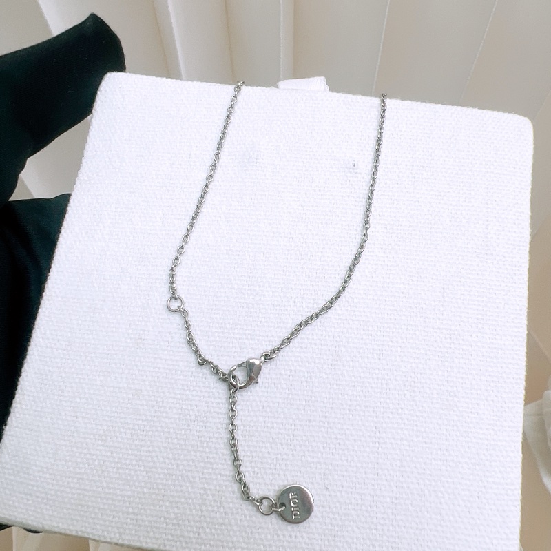 Dior clair d lune CD水鑽銀色項鍊-3
