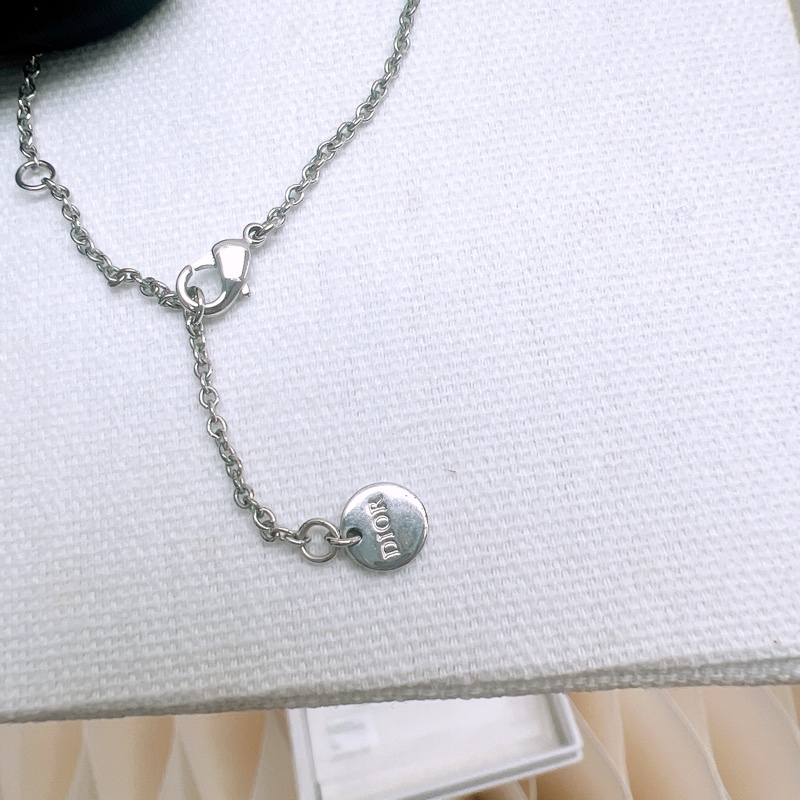 Dior clair d lune CD水鑽銀色項鍊-4