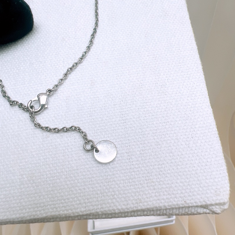 Dior clair d lune CD水鑽銀色項鍊-5