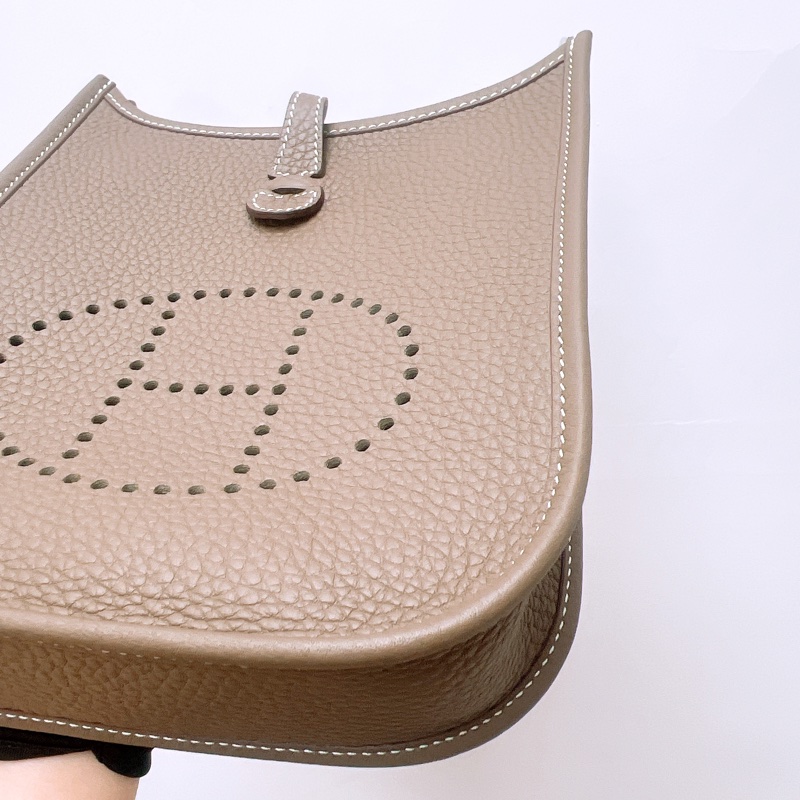 Hermes mini evelyne 大象灰銀扣 K-6