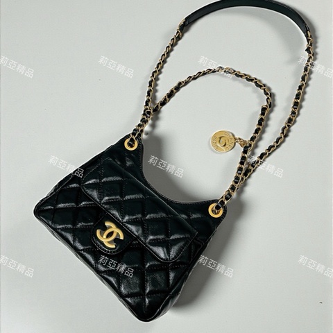莉亞精品♡Chanel AS4323 天貓精靈小號 黑金 近新