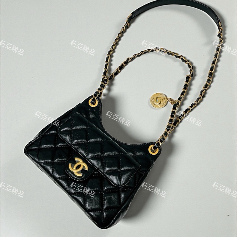 莉亞精品♡Chanel AS4323 天貓精靈小號 黑金 近新-0