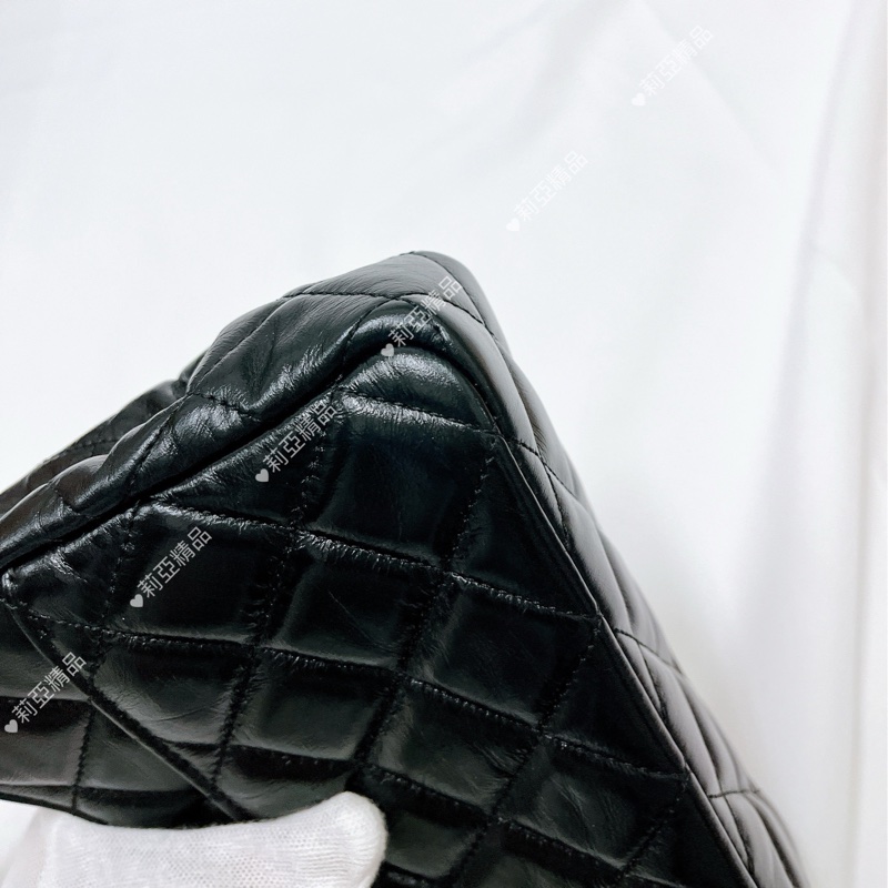 莉亞精品♡Chanel AS4323 天貓精靈小號 黑金 近新-14