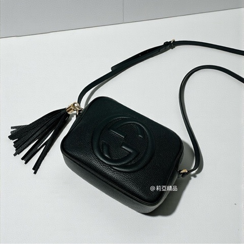 莉亞精品♡Gucci 308364 soho相機包 黑 二手