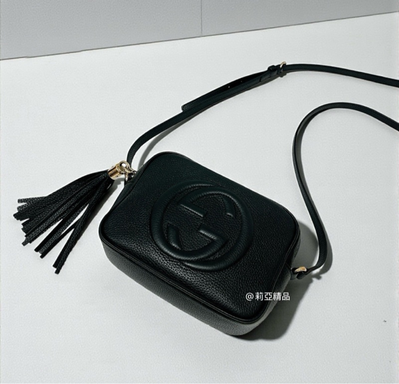 莉亞精品♡Gucci 308364 soho相機包 黑 二手-0