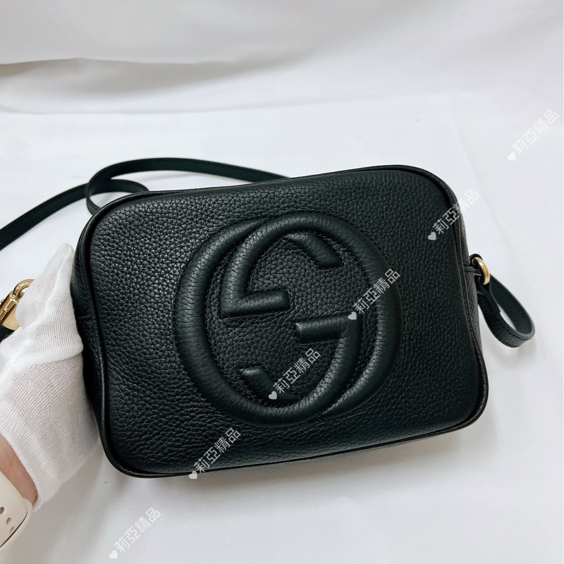 莉亞精品♡Gucci 308364 soho相機包 黑 二手-2