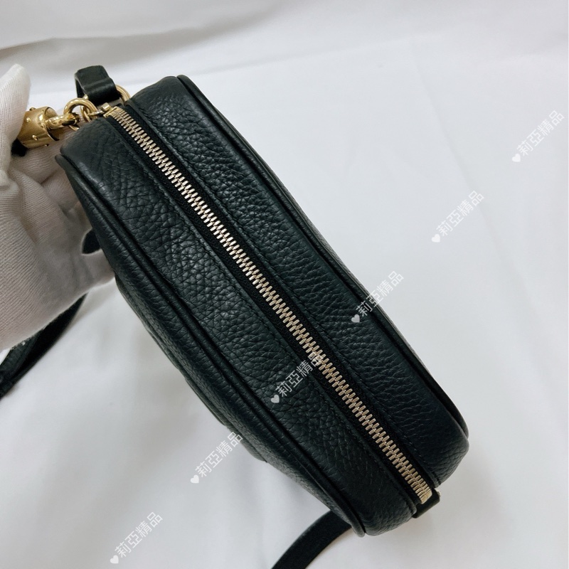 莉亞精品♡Gucci 308364 soho相機包 黑 二手-6