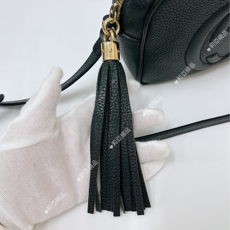 莉亞精品♡Gucci 308364 soho相機包 黑 二手-9