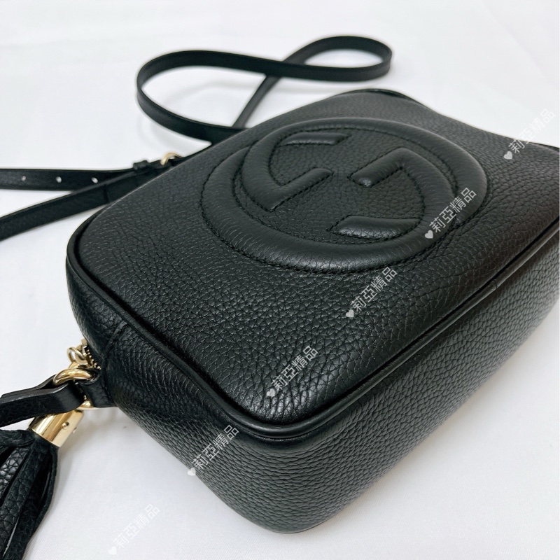 莉亞精品♡Gucci 308364 soho相機包 黑 二手-11