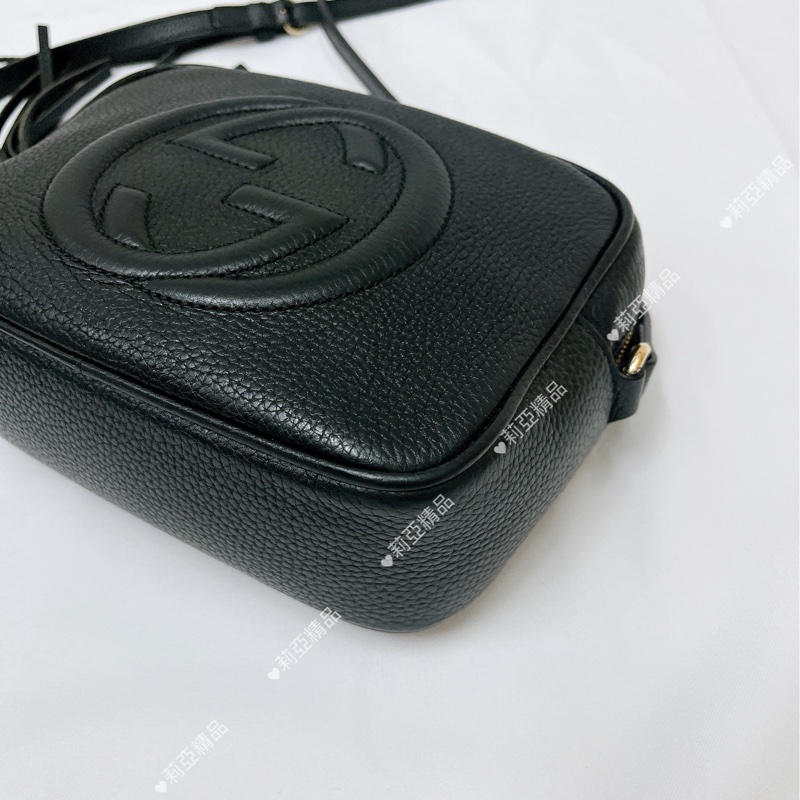 莉亞精品♡Gucci 308364 soho相機包 黑 二手-12