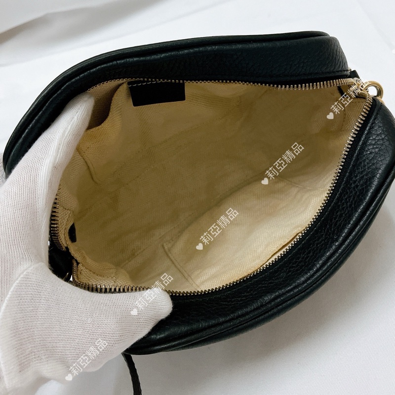 莉亞精品♡Gucci 308364 soho相機包 黑 二手-14