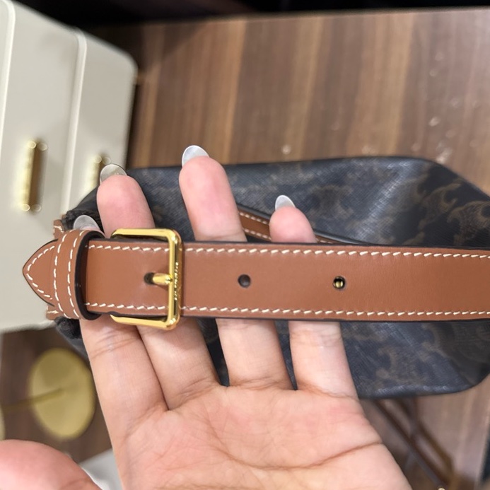 TEEN CELINE LULU標誌印花及牛皮革手袋-2