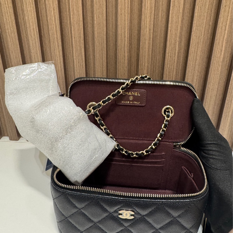 全新Chanel 長盒子荔枝牛皮 VANITY WITH CHAIN-2