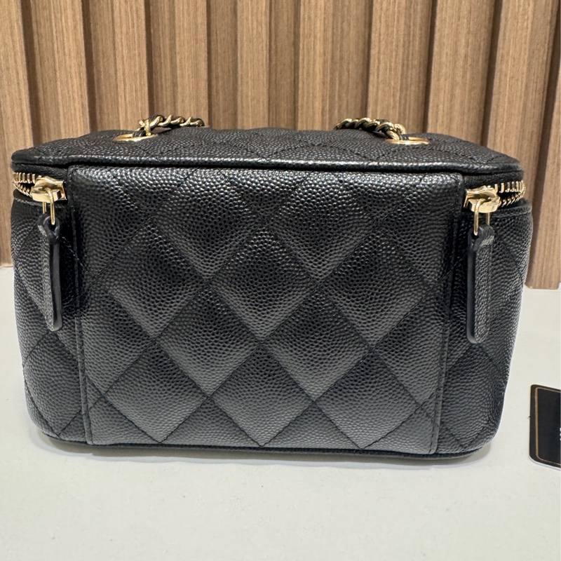全新Chanel 長盒子荔枝牛皮 VANITY WITH CHAIN-7