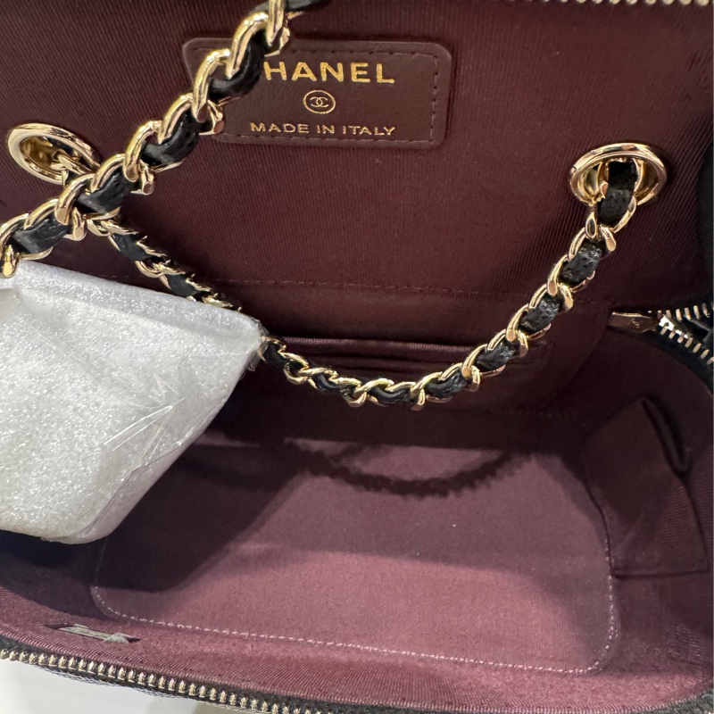 全新Chanel 長盒子荔枝牛皮 VANITY WITH CHAIN-12