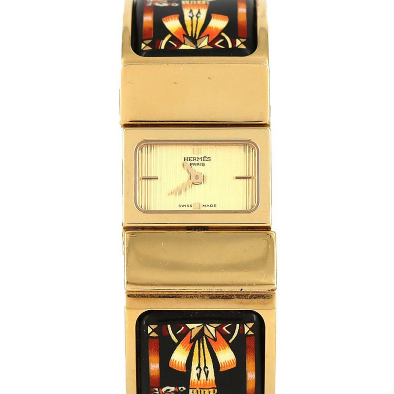 Hermès Roquet 琺瑯 GP LO1.201 石英腕錶-0