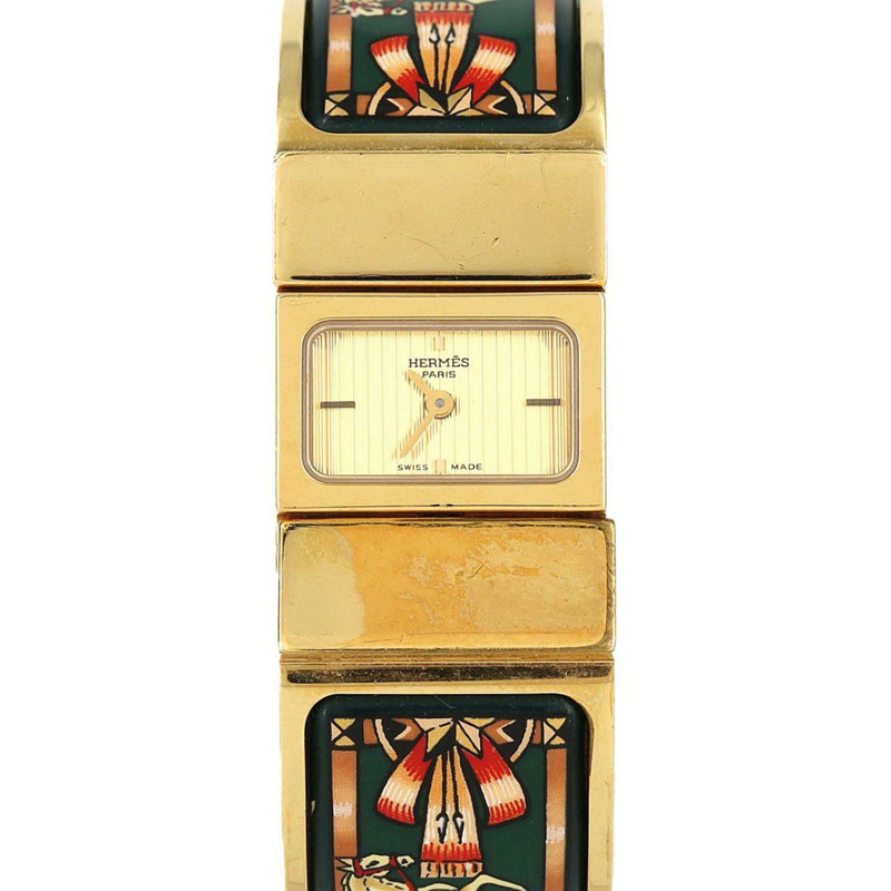 Hermès Roquet 琺瑯 GP LO1.201 石英腕錶-0