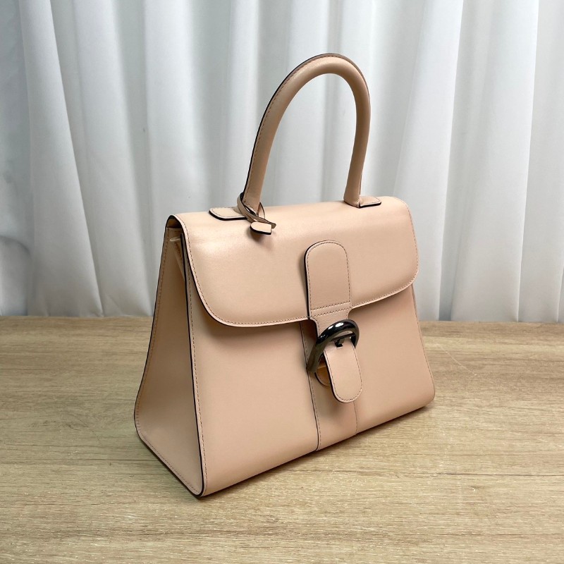Delvaux Brillant 奶茶色手提包肩背包-2