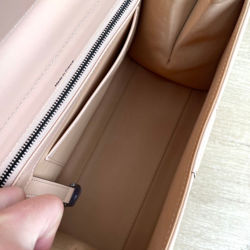 Delvaux Brillant 奶茶色手提包肩背包-5