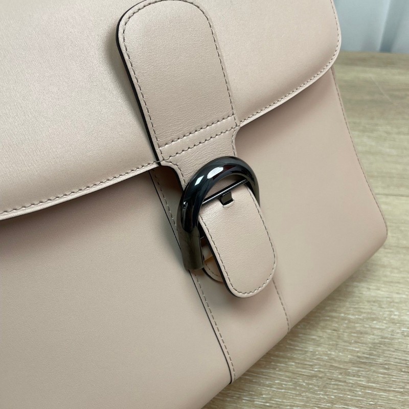 Delvaux Brillant 奶茶色手提包肩背包-7