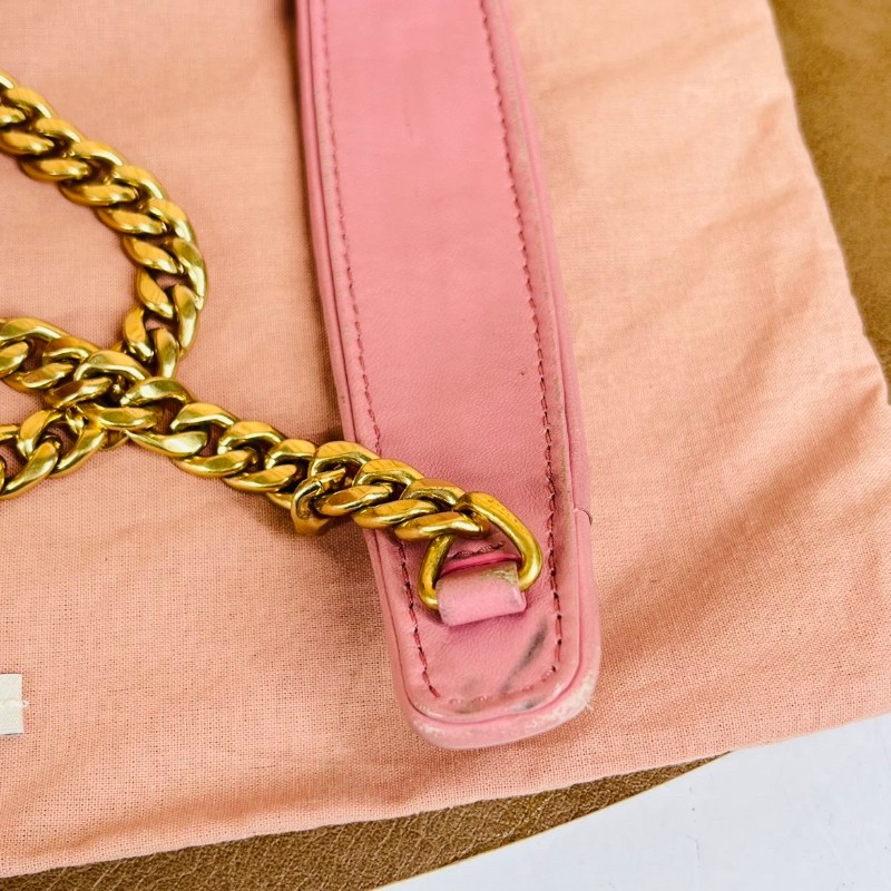 Miu Miu 粉色褶皺相機包 斜背包-6