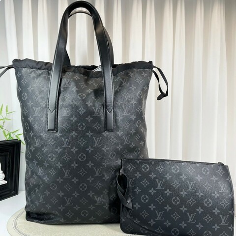 LV 秀款黑色老花 Monogram tote Bagd