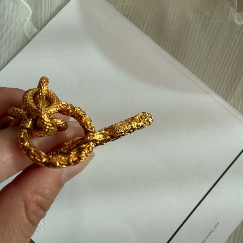 Chanel復古熔岩大雙C Logo項鍊-4