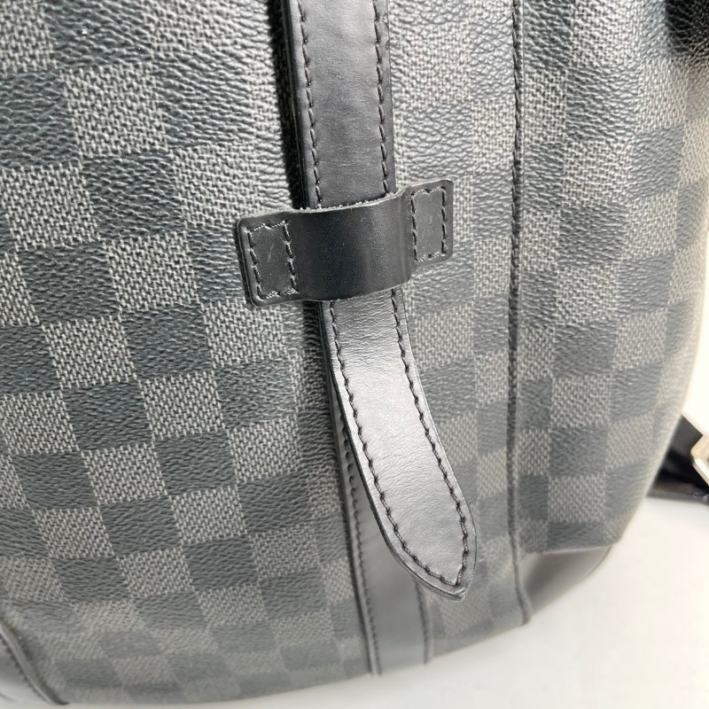 LV Christopher黑色棋盤格後背包-12