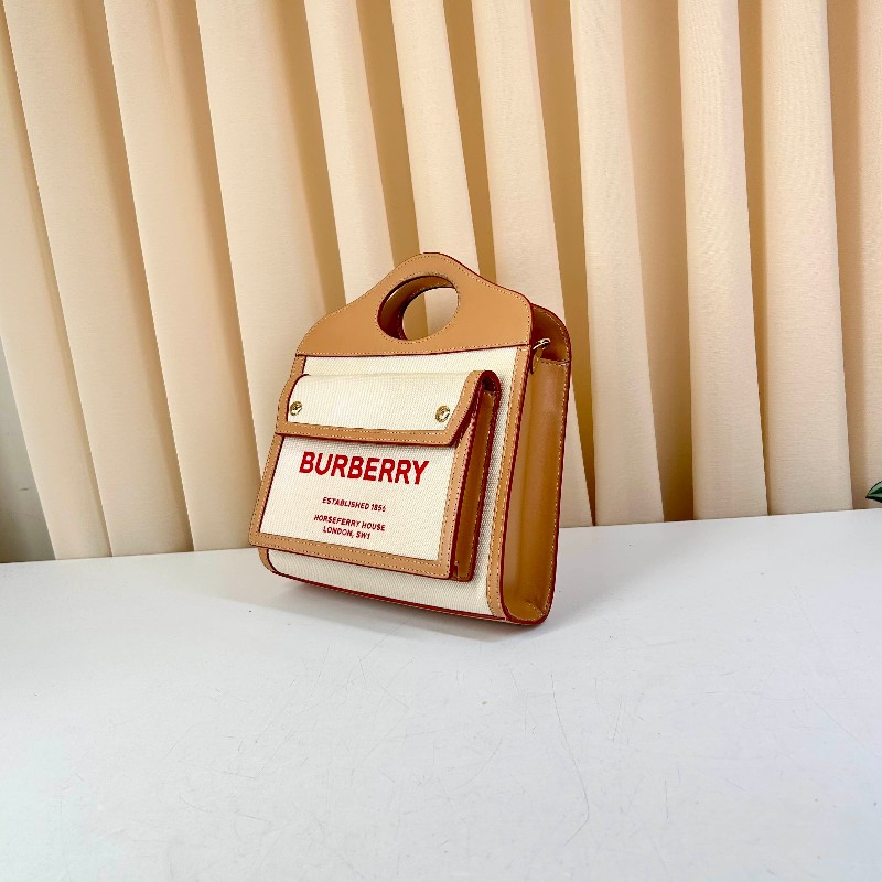 BURBERRY 口袋托特包 可拆卸肩帶-3