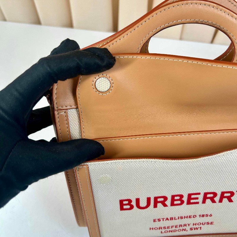 BURBERRY 口袋托特包 可拆卸肩帶-18