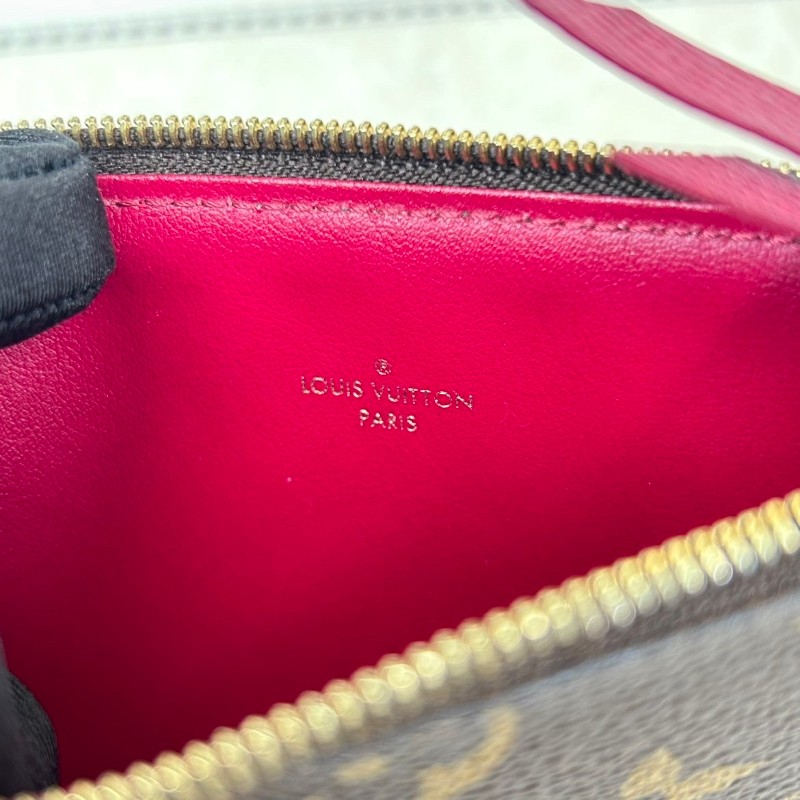 Louis Vuitton 經典老花 帆布拼牛皮 三合一鏈條包-11