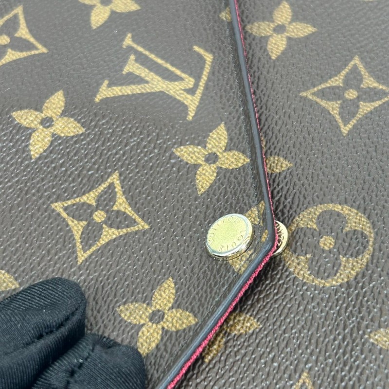 Louis Vuitton 經典老花 帆布拼牛皮 三合一鏈條包-15