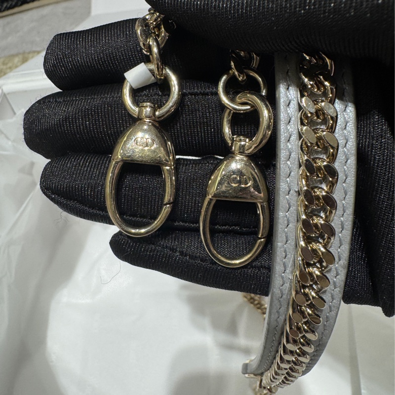 99%新 Dior lady 灰色三格迷你 Mini Grey-14
