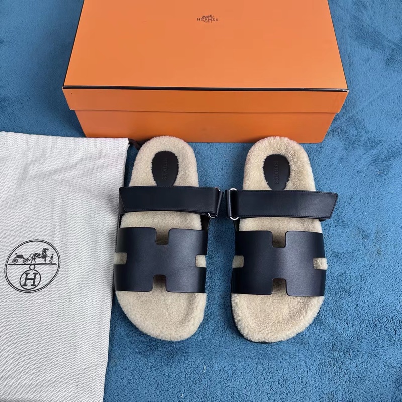 Hermes • Chypre Taddy絨毛 二舅鞋 全新附盒裝防塵✔️-2