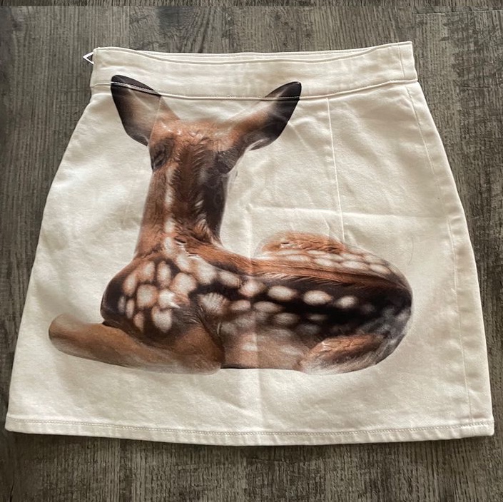 Burberry 鹿印花彈力丹寧迷你裙-7