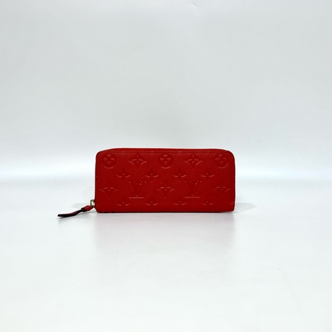🥨送禮自用皆宜 LV紅色牛皮壓紋Clemence長夾 M60169