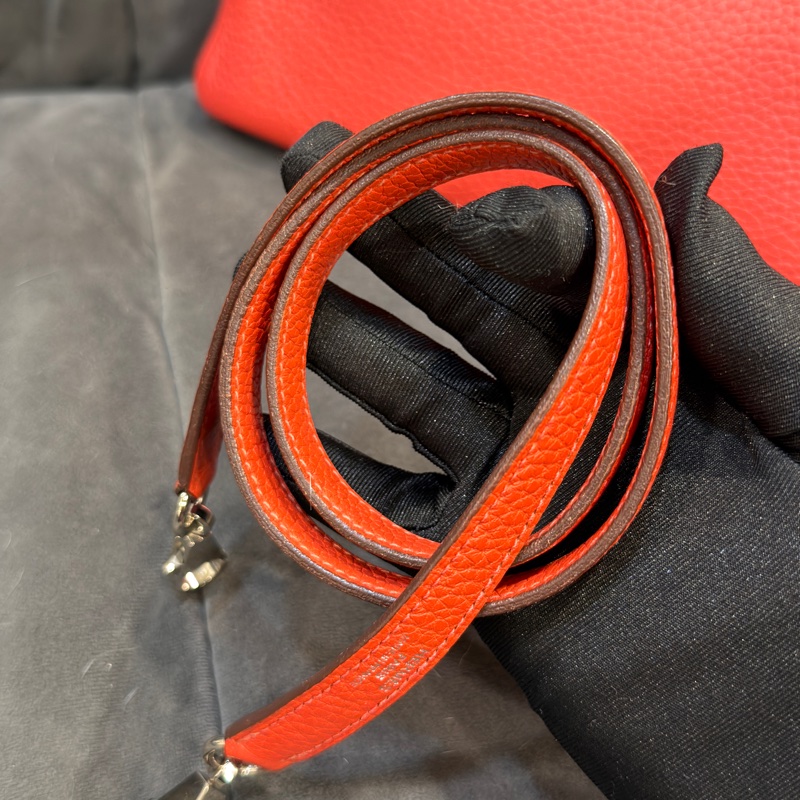 #全網最低💰 #閒置帶膜✨ 愛馬仕凱莉28磚紅色銀扣tc皮t刻-20