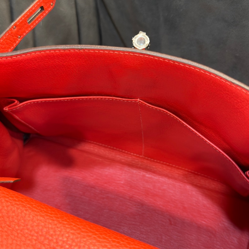 #全網最低💰 #閒置帶膜✨ 愛馬仕凱莉28磚紅色銀扣tc皮t刻-24