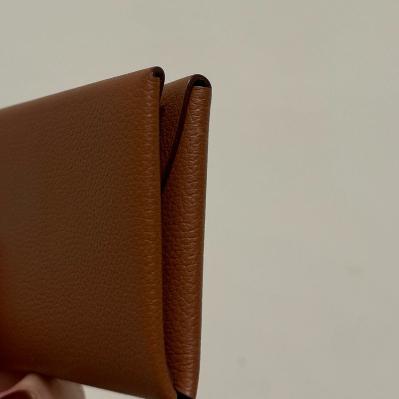 愛馬仕Calvi Duo 經典金棕銀釦-10