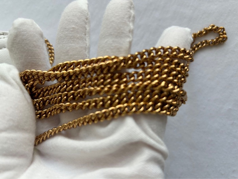 Versace凡賽斯 Virtus系列金標鏈條包 白色羊皮衍縫 小號斜挎款-0